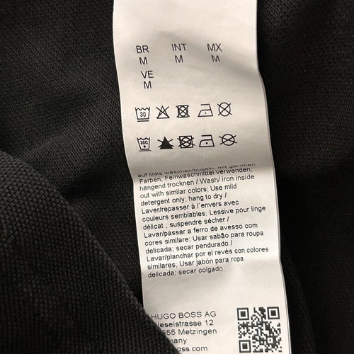 BOSS slim-fit polo shirt, size M, black