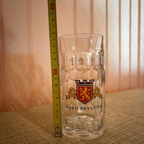 Åbro Bryggeri beer mug new, thick glass with classic logo