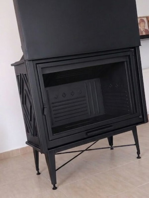 Art&fire Greek-made fireplace used with double door opening