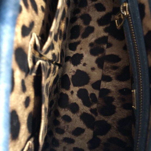 Dolce & Gabbana Padlock crossbody bag like new, blue saffiano leather