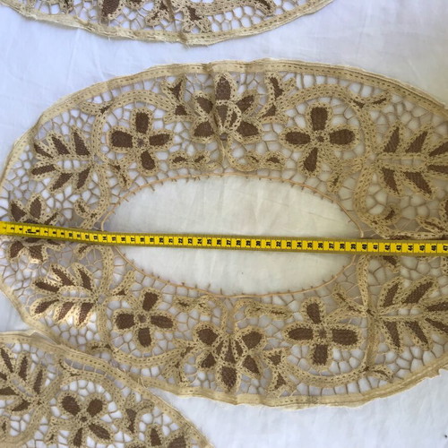 Set of 6 used embroideries