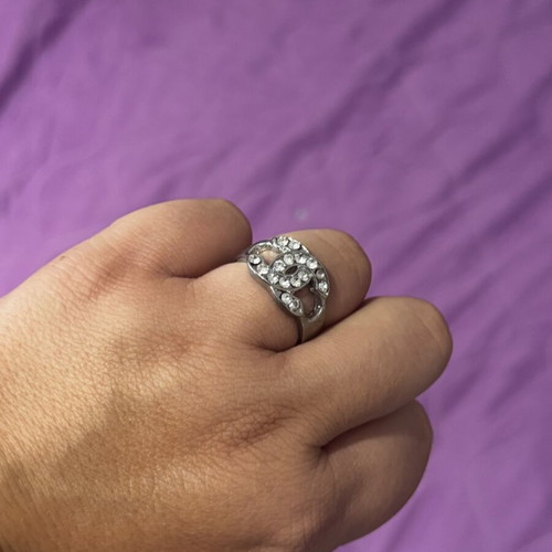 Watch, ring, and earrings set like new, gray