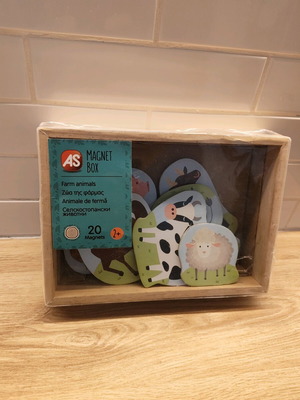 Magnetic wooden animal toy used for ages 2+