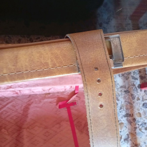 Vintage suitcase used, brown, 1960s