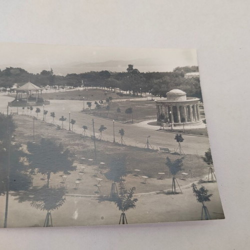 Black and white postcard Corfu used, La Haute Place Corfou