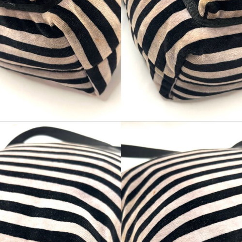Sonia Rykiel striped crossbody bag used, black and beige fabric