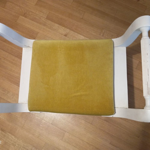 Stool used, missing two legs