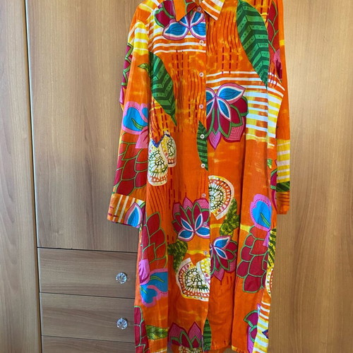 Long oversized colorful shirt new, cotton