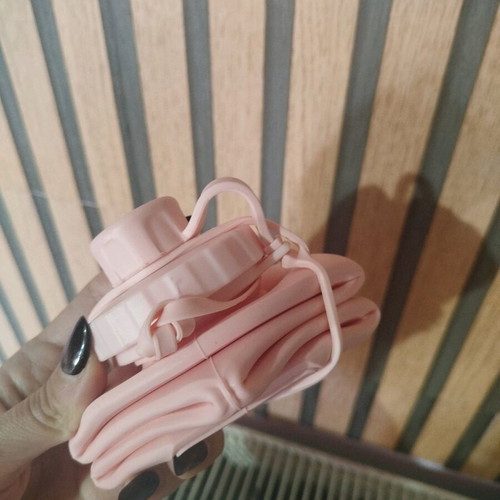 Silicone Collapsible Water Bottle 600ml Pink New