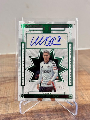 Κάρτα ποδοσφαίρου Harry Wilson Panini Impeccable Stars Emerald αυτόγραφο 5/5 σαν καινούργιο