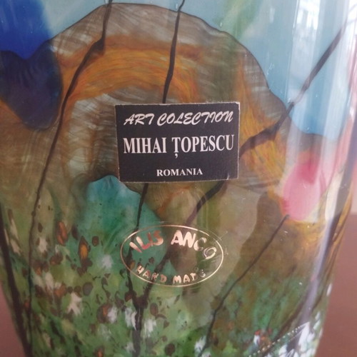 Υπογεγραμμένο Χειροποίητο Βάζο Mihai Topescu 43cm Κατόπιν Παραγγελίας
