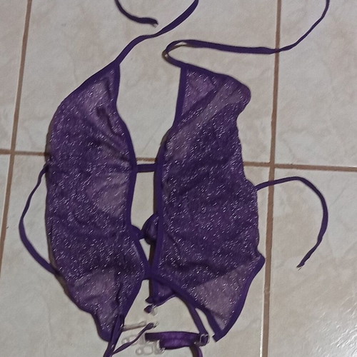 Set of 4 women's sexy lingerie and bodysuits new, small size, black and purple