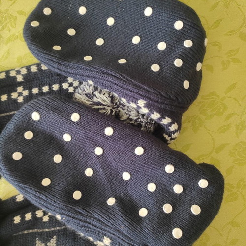 High anti-slip socks new, white and blue
