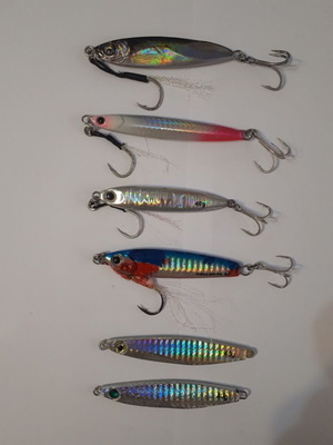 Metal jig fishing lures 40g each, new