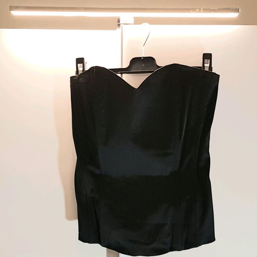 Design by Nikos evening set satin corset midi skirt bolero headband like new