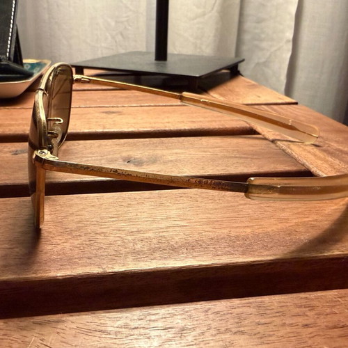 Randolph vintage sunglasses used, gold color