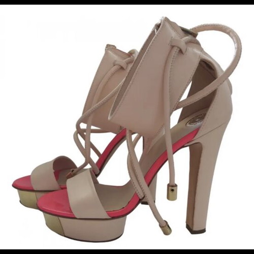 Elisabetta Franchi beige platform sandals like new, size 38