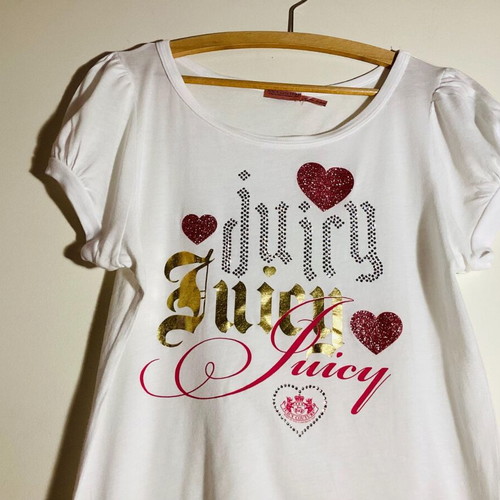 Juicy Couture T-shirt Large with rhinestones and glitter like new