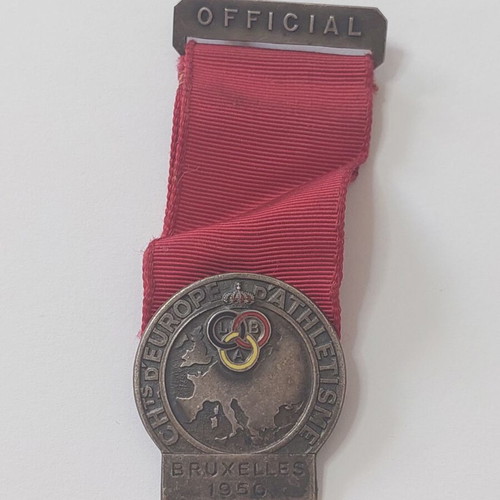 Pin Belgian Athletics Championship 1956 Brussels used