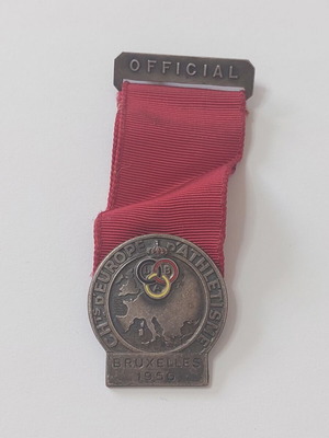 Pin Belgian Athletics Championship 1956 Brussels used