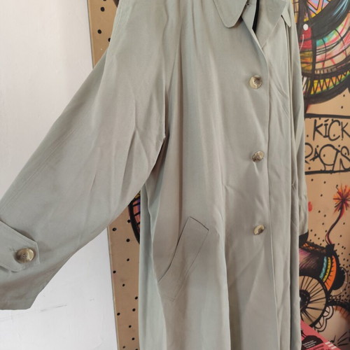 Women's loose trench coat L, new, grey-beige color