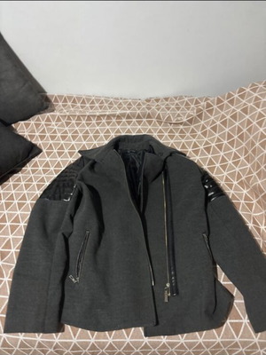 Coat used, size M, black and grey