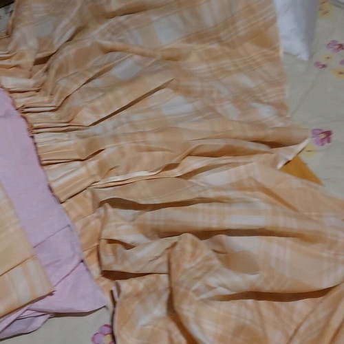 Curtains new with separate ruffle, set of 3 pieces