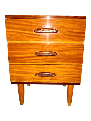 Mid Century Nightstand solid wood used