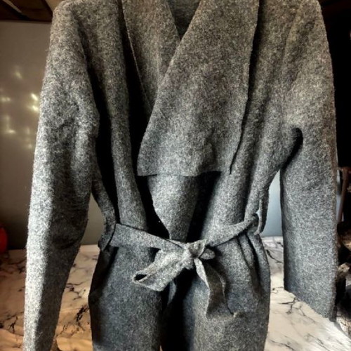Wool coat gray one size