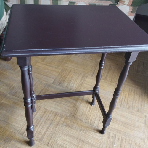 Vintage wooden side tables set of 2 used, walnut color