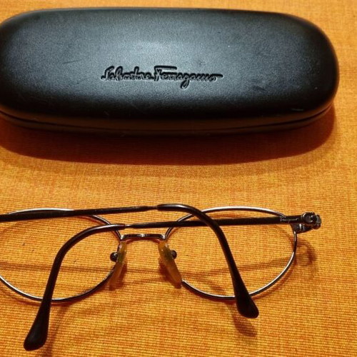 Salvatore Ferragamo women's eyeglass frame like new, brown and gold