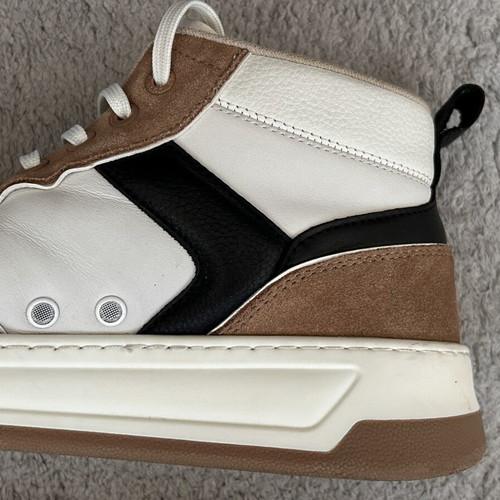 Hugo Boss Baltimore Hito leather sneakers size 40 like new, brown and white