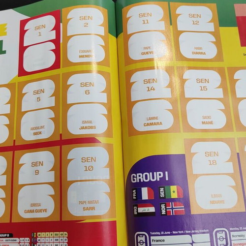 Panini FIFA World Cup 2026 Sticker Album new with 6 stickers