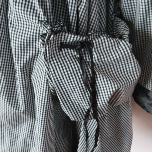 Summer dress black gray checkered like new, size M