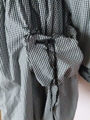 Summer dress black gray checkered like new, size M