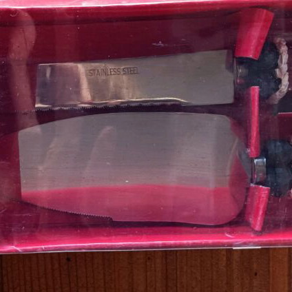 Christmas knife and spatula set vintage stainless steel new