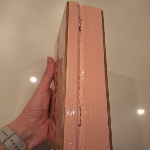 Joanna wooden handbag like new, pink