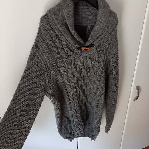 Bershka cardigan gray knitted wool size Large new unworn