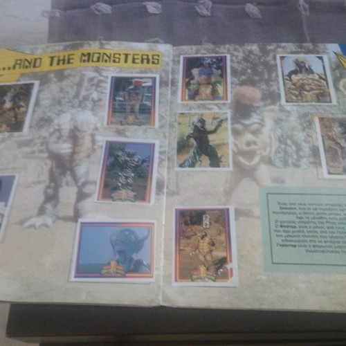 Power Rangers sticker album used with 181 stickers, Carousel
