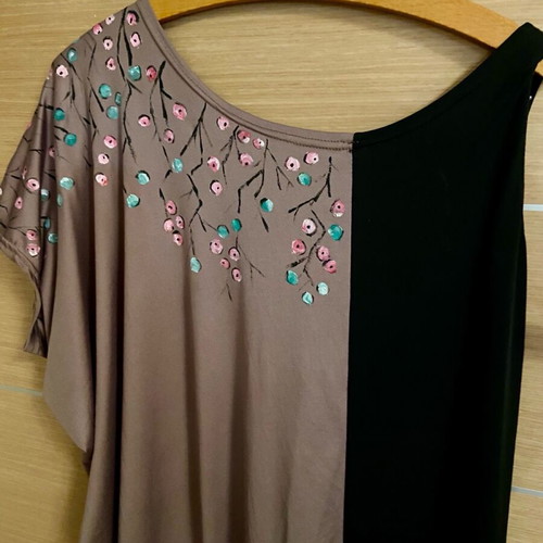 Hand-painted dress new, simple and elegant