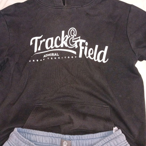Admiral tracksuit set used, gray and blue, size M