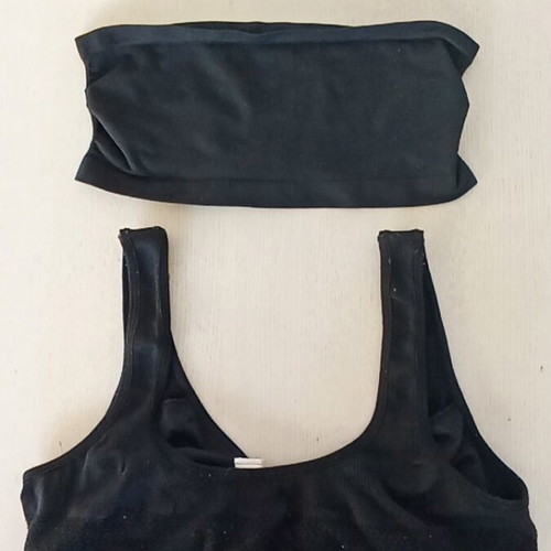 Bustiers used, elastic black, sizes M and L