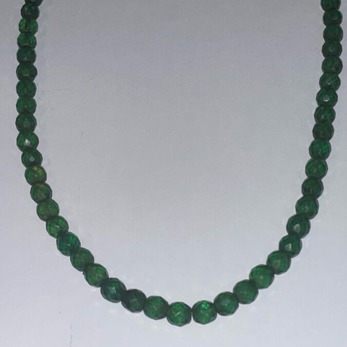 Necklace used green/emerald faux