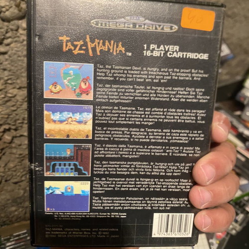 Taz Mania Sega Mega Drive game like new, CIB