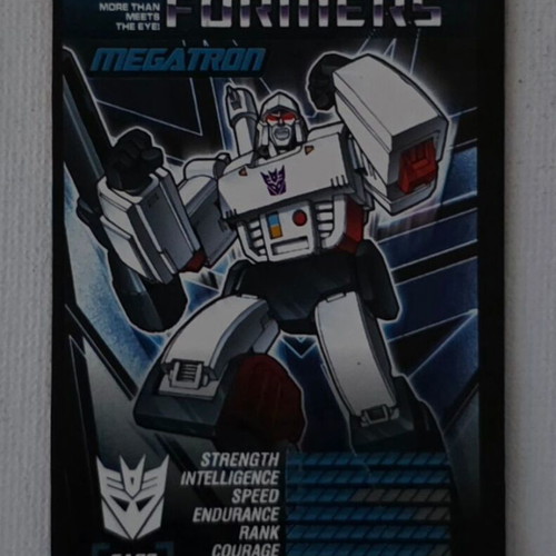 Transformers Megatron card No2 with stats