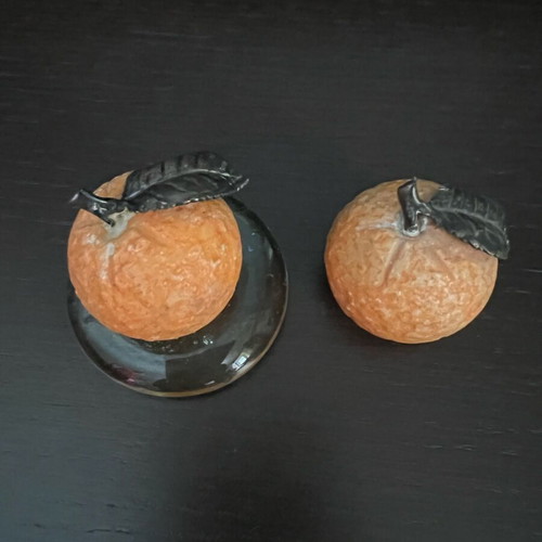 Silver decorative mini oranges like new