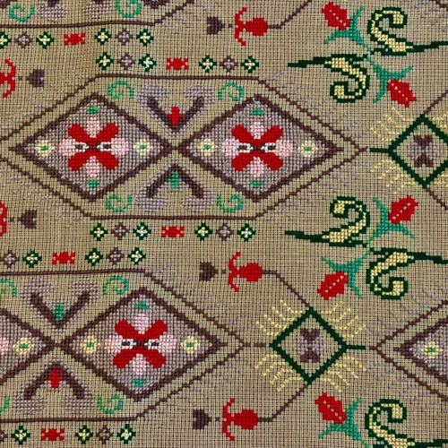 Handmade embroidery used, embroidered in 1993