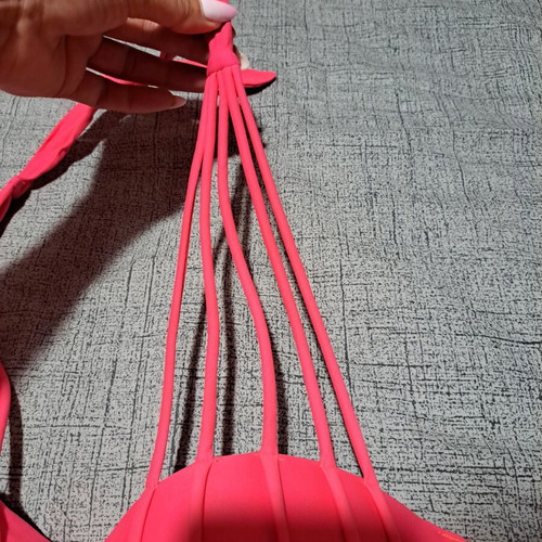 Bikini top like new, pink-coral, size M