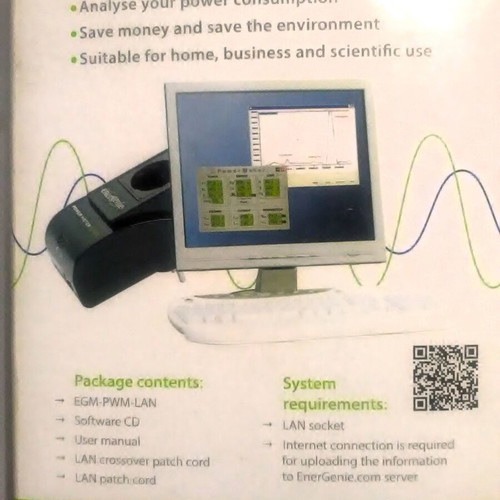 Energenie EGM-PWM-LAN energy consumption meter new with LAN