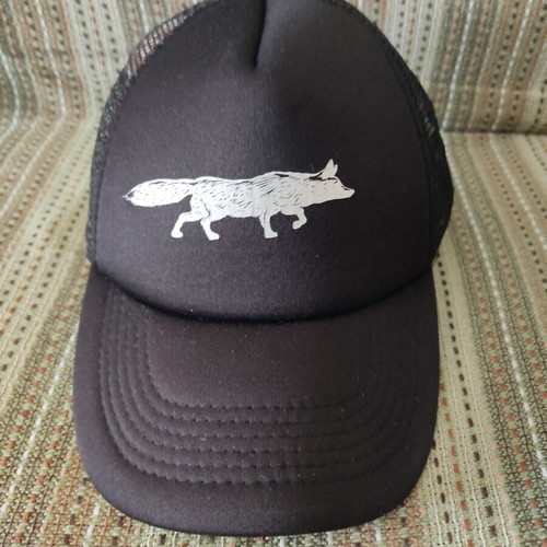 Black cap with fox print, Milokleftis promotion